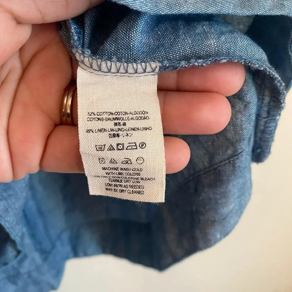 Free People Tops Free People Chambray Show Some Shoulder Top - Picture 2 of 7